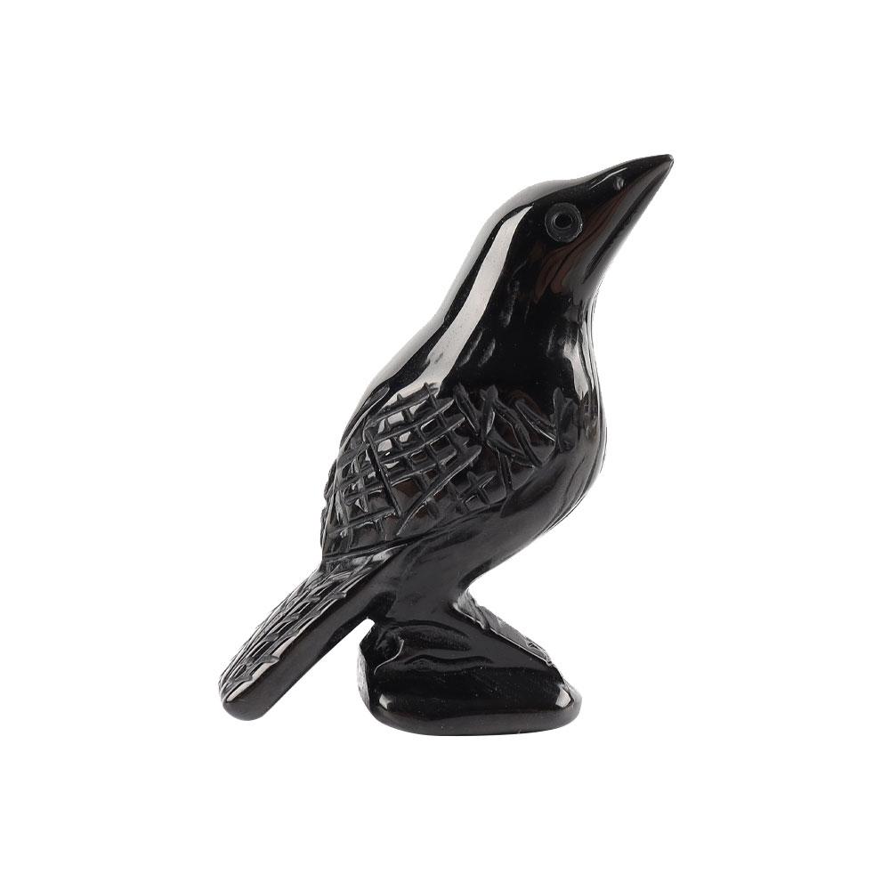 Black Obsidian Crystal Carving Crow Free Form Wholesale Crystals