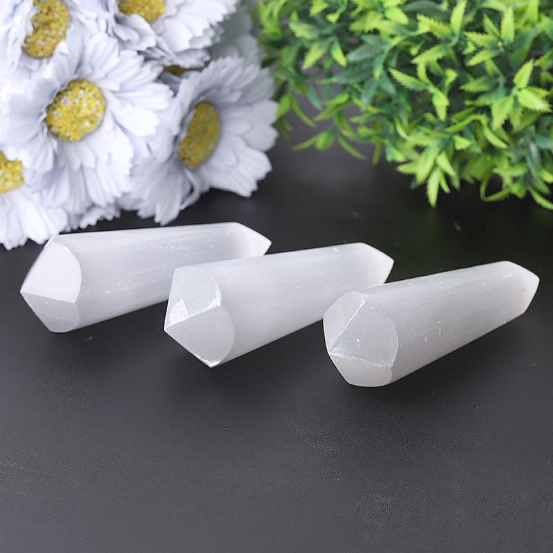 4" Selenite Double Terminated Point Wholesale Crystals