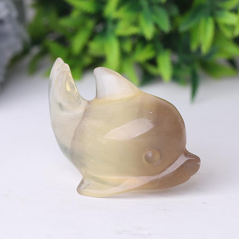 2.5" Fluorite Dolphin Crystal Carvings Wholesale Crystals