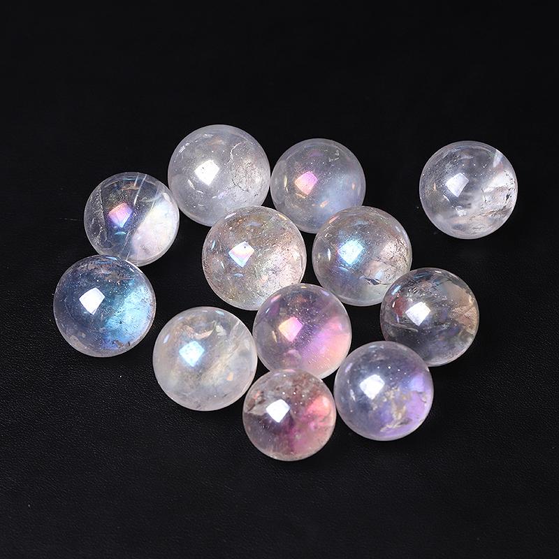 0.25kg Aura Clear Quartz Crystal Sphere Wholesale Crystals