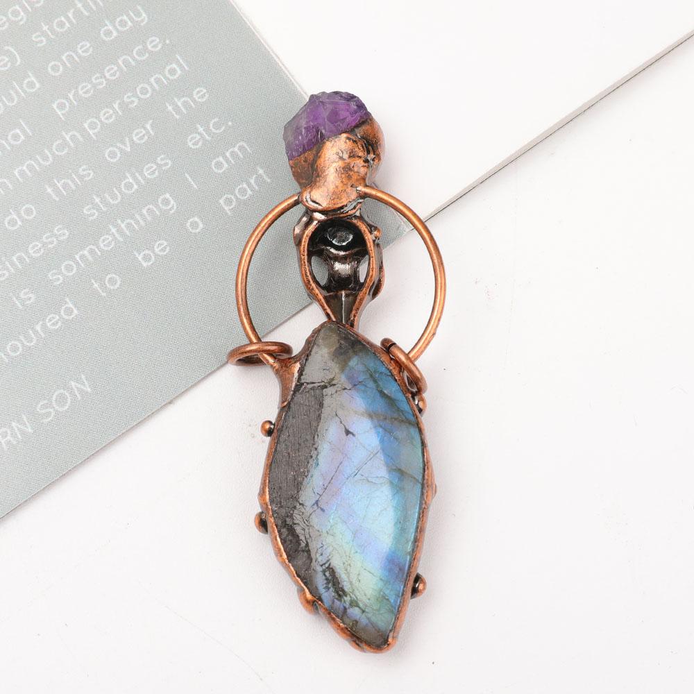 Labradorite Amethsyt Pendant Wholesale Crystals