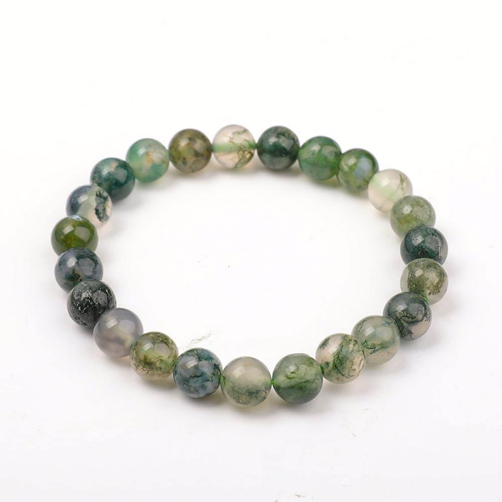 8mm Moss Agate Bracelet Wholesale Crystals