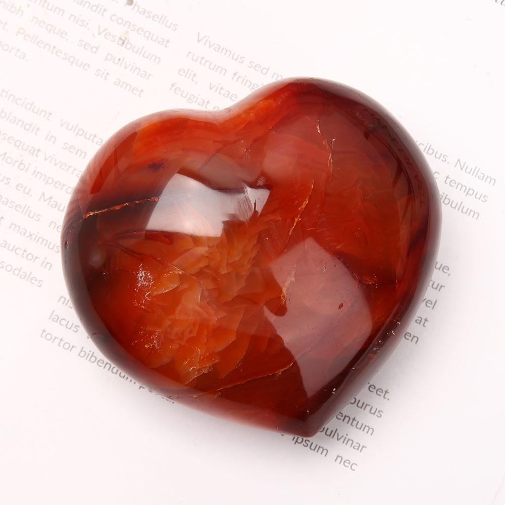 8cm Carnelian Heart Shape Carvings Wholesale Crystals