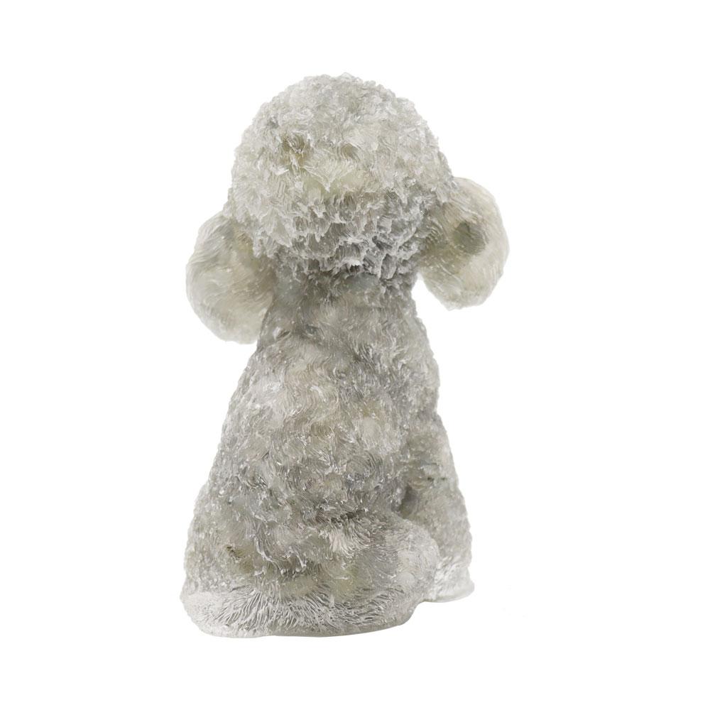 Resin Dog Figurines with Labradorite Gravel Toy Poodle for Kids Gifts Wholesale Crystals