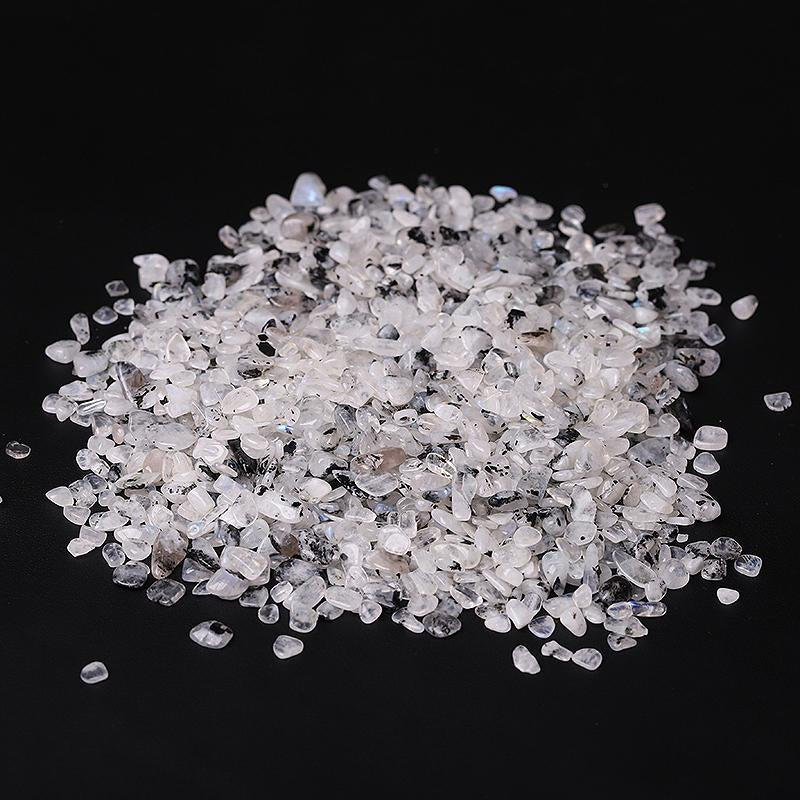 0.1kg Different Size Natural Moonstone Chips Crystal Chips for Decoration Wholesale Crystals