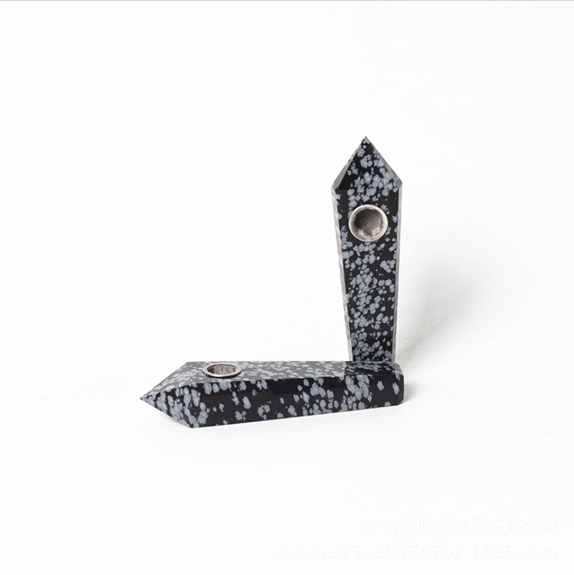 Snowflake obsidian Smoking Pipe wholesale support mixed customization Wholesale Crystals
