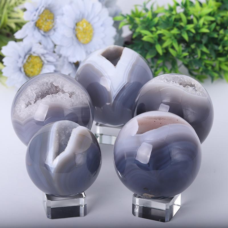 1.0"-4.5" Druzy Agate Sphere Wholesale Crystals