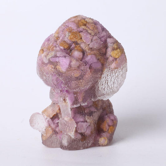 2" Resin Teddy Dog Figurine Infused Crystal Chips on Discount Wholesale Crystals