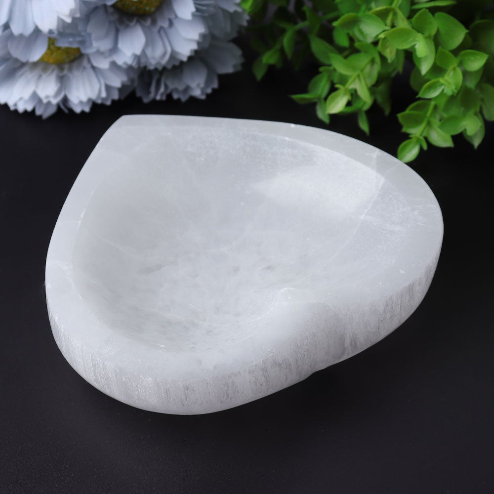 4.5" Selenite Heart Shape Bowl Wholesale Crystals