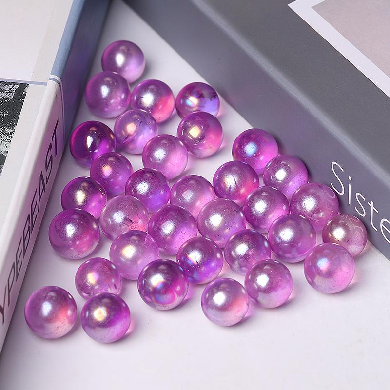 0.5-0.7'' High Quality Purple Aura Crystal Spheres Crystal Balls for Healing Wholesale Crystals