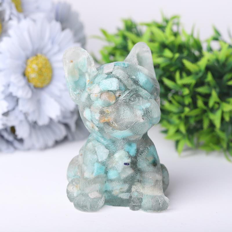 4" Resin French Bulldog Crystal Carvings Wholesale Crystals