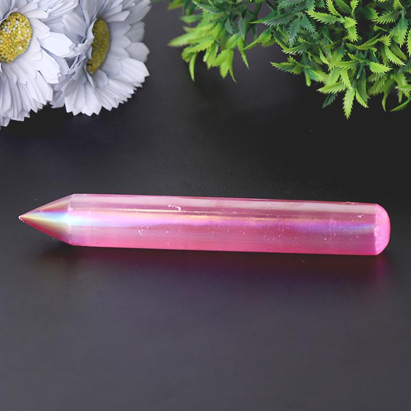 6" Aura Selenite Wand Wholesale Crystals