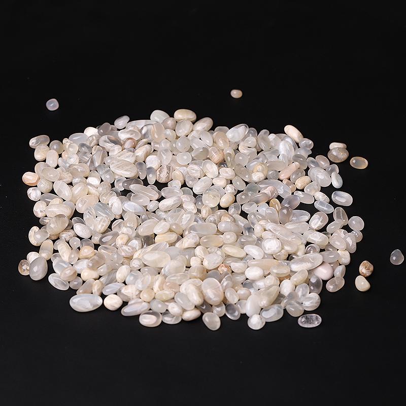 0.1kg Round Shape Natural Moonstone Chips Crystal Chips for Decoration Wholesale Crystals