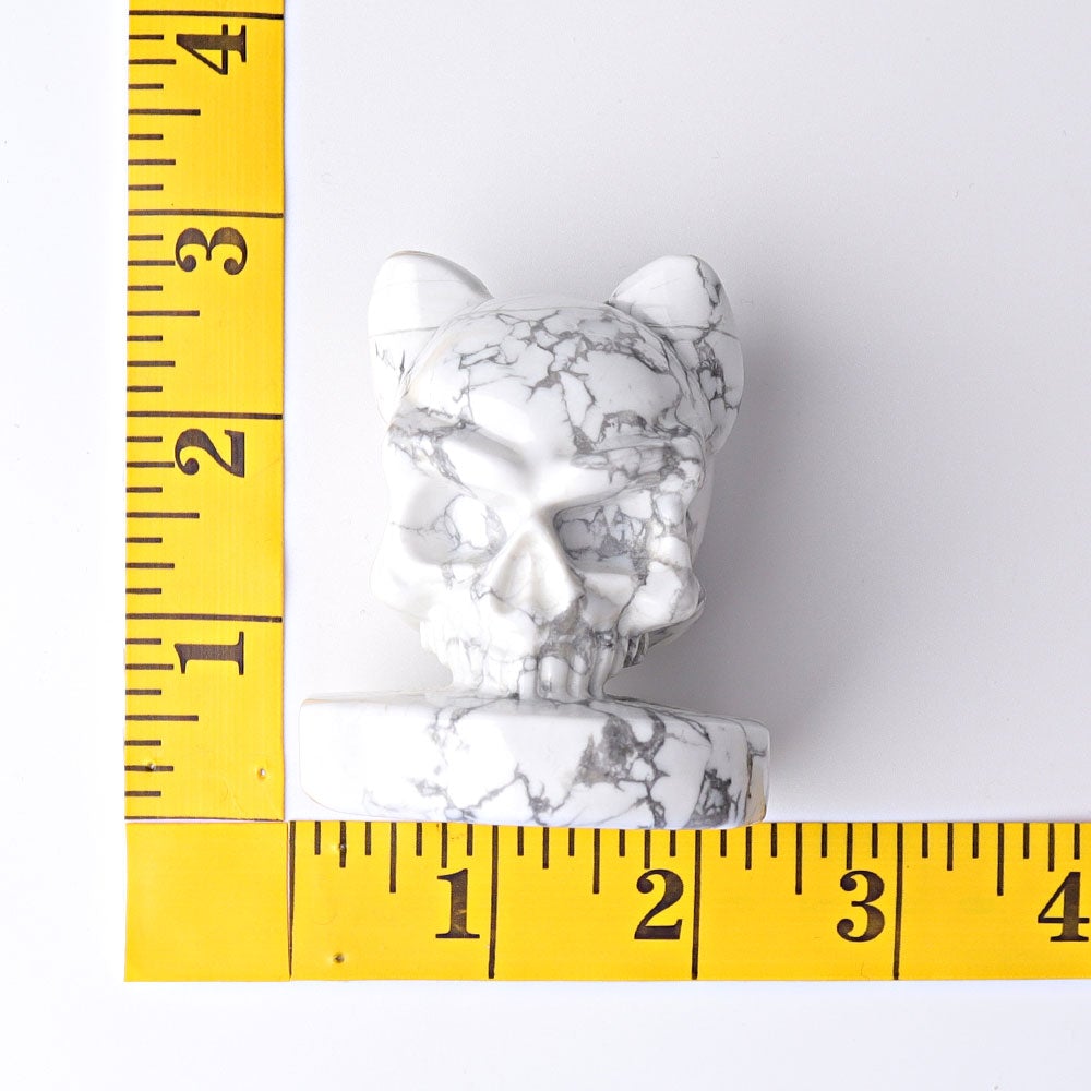 2.5" Howlite Skull Crystal Carvings Wholesale Crystals