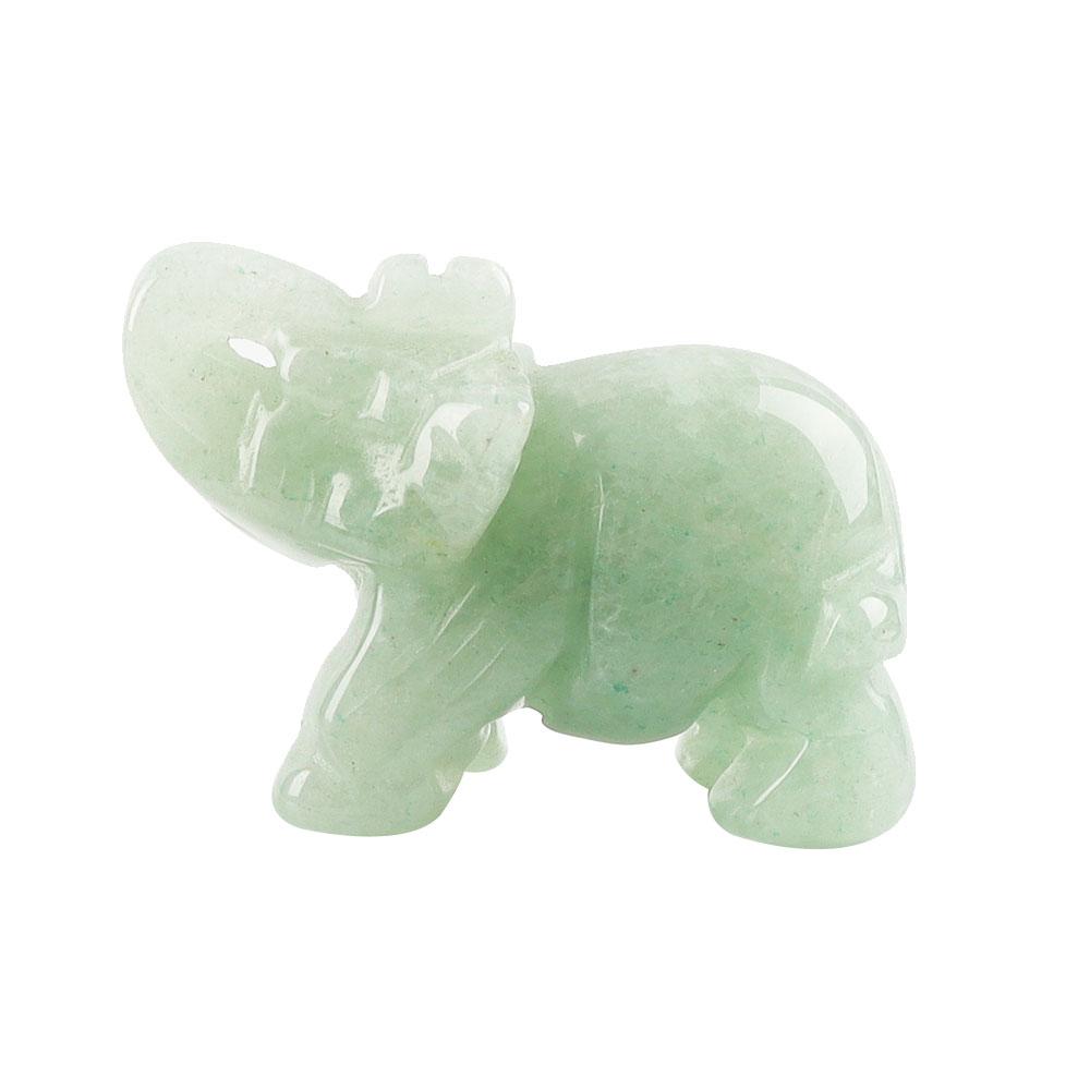 Carved Healing Crystals Gemstones Elephant Statue Figurine Wholesale Crystals