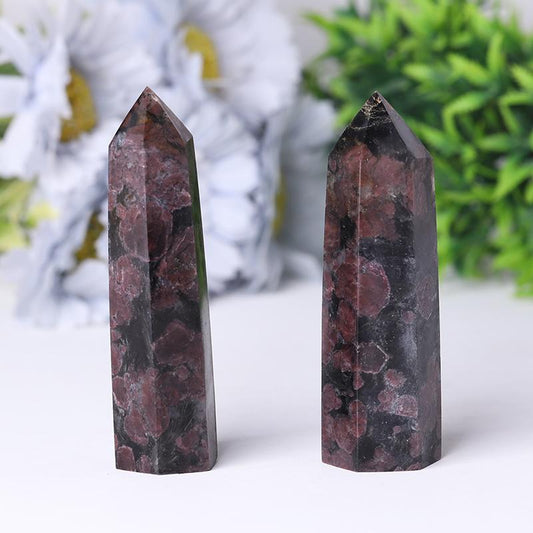 Wholesale Natural High Quality Astrophlite with Garnet Healing Crystal Points for Fengshui Decoration Wholesale Crystals