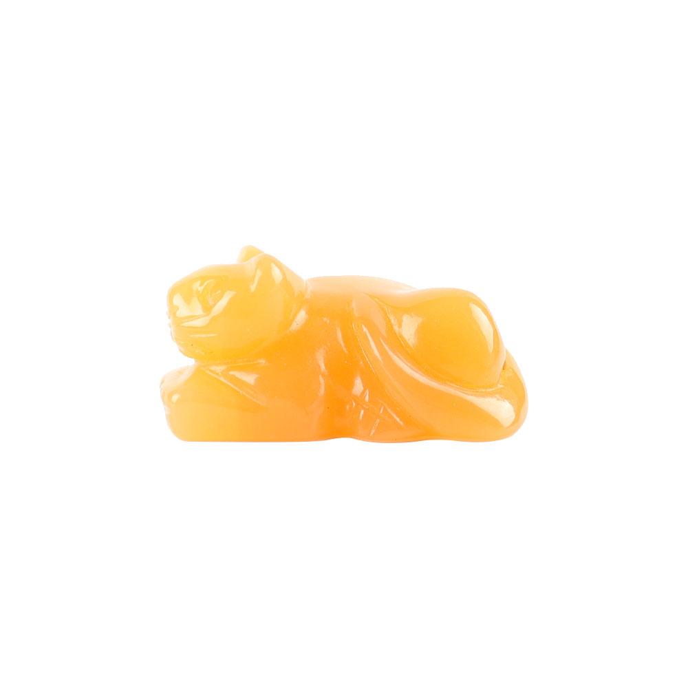 Yellow Jade Crystal Carving Cat 1.5" Wholesale Crystals