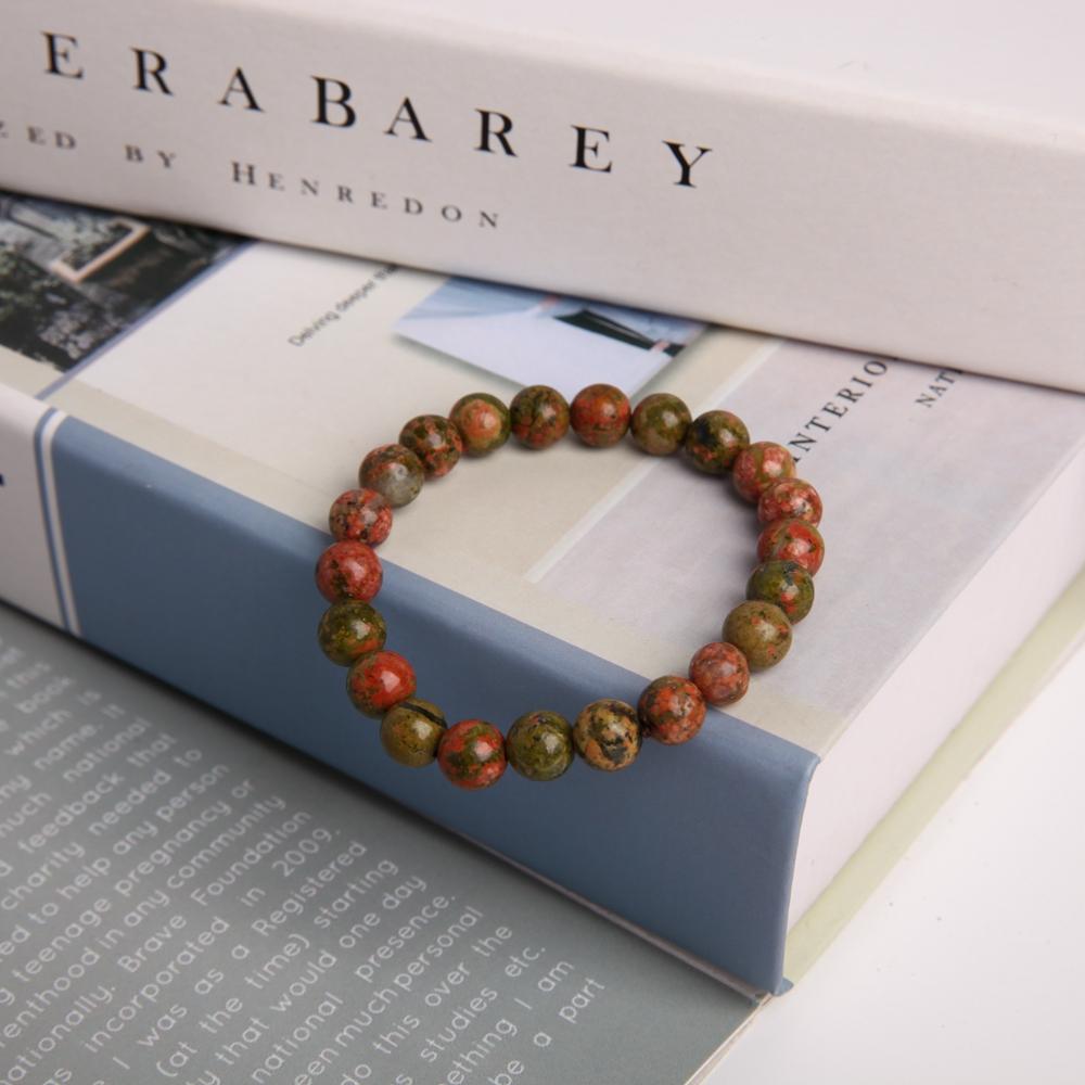 8mm Unakite Crystal Bracelet Wholesale Crystals