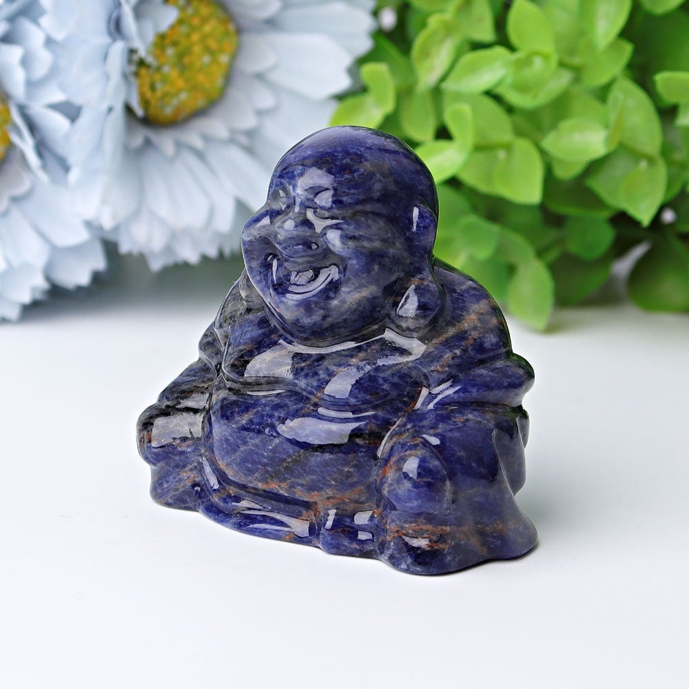 2.4" Sodalite Buddha Crystal Carvings Wholesale Crystals