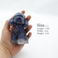 Resin Dog Figurines with Lapis Gravel Toy Poodle Wholesale Crystals