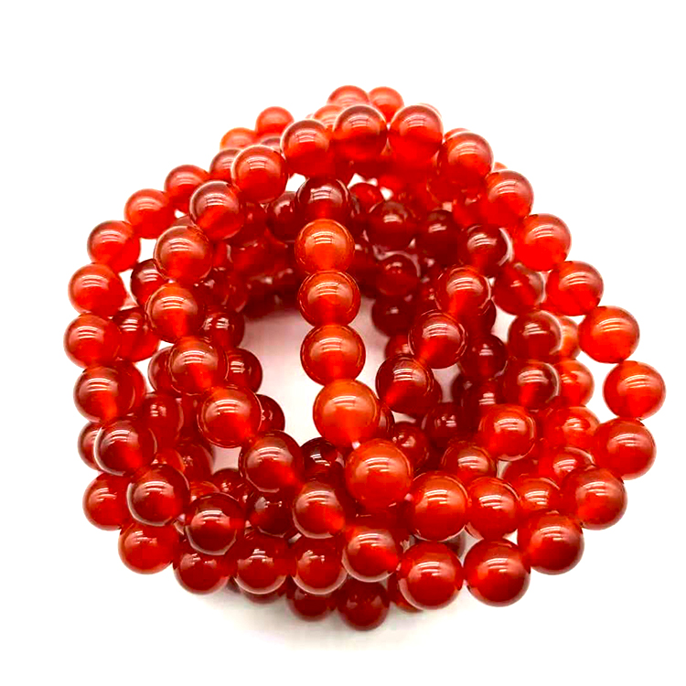 Carnelian Stretchy Gemstone Bracelet 8mm Wholesale Crystals