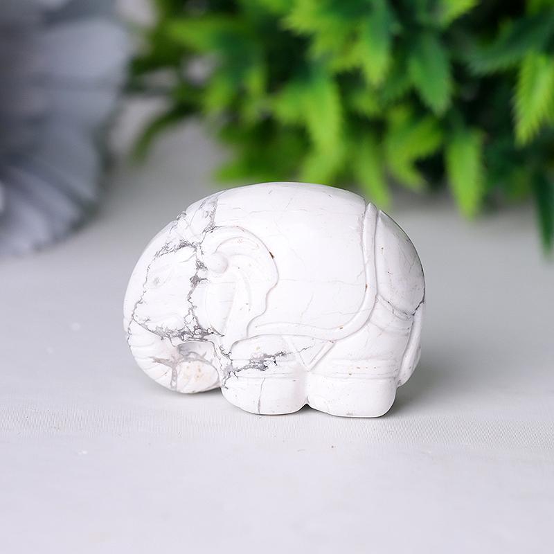 1.5" Elephant Crystal Carvings Wholesale Crystals