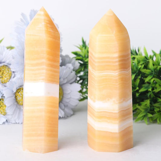 6.5-8'' Honey Calcite Towers Wholesale Crystals