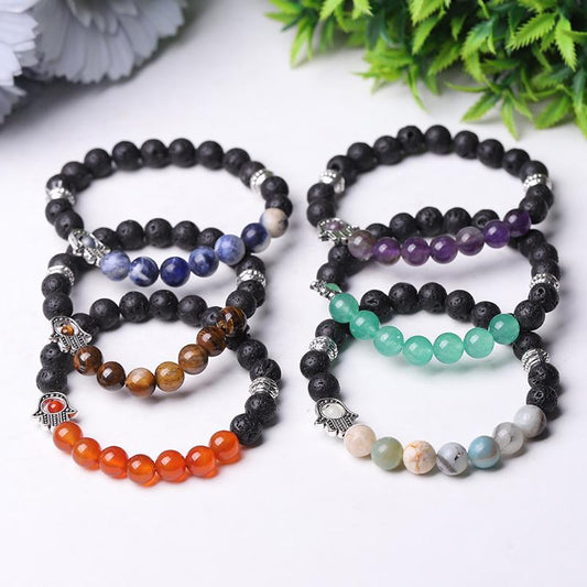 85mm Volcanic with Crystal Bracelet Wholesale Crystals