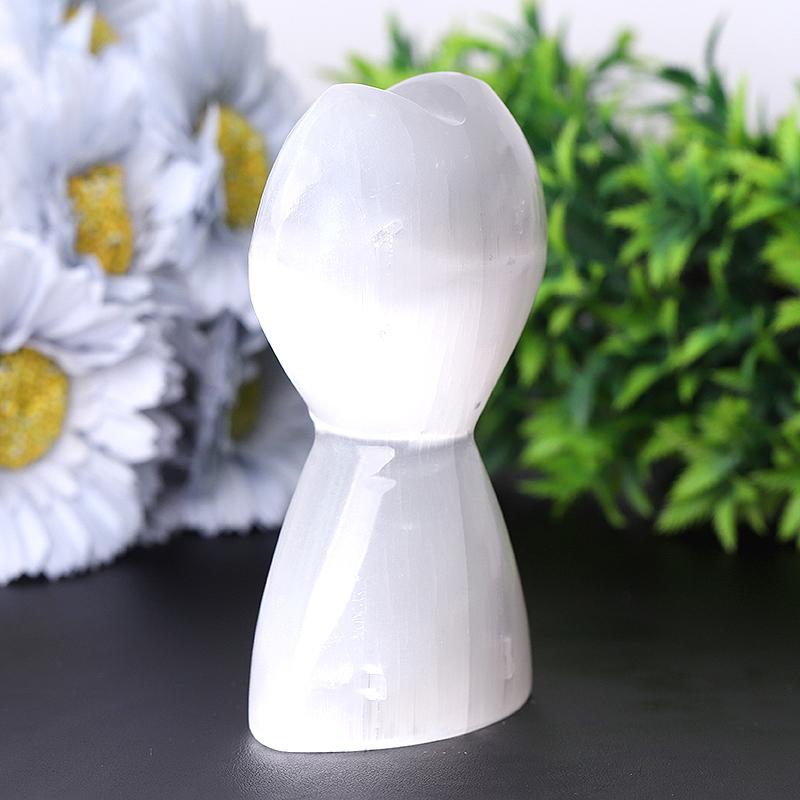 4.2" Healing Selenite Heart Shape Tower Wholesale Crystals