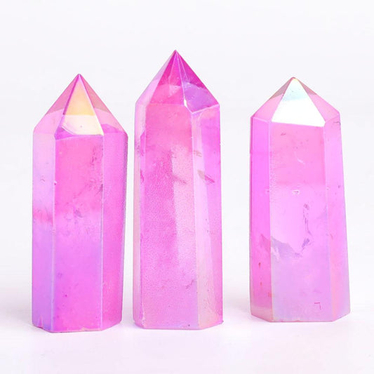 Aura Purple Crystal Points Wholesale Crystals