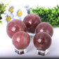 2.0"-4.5" Strawberry Quartz Sphere Wholesale Crystals