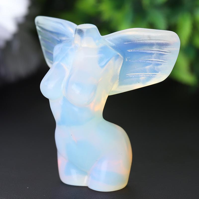 2" Woman Model Body with Wings Crystal Carvings Wholesale Crystals