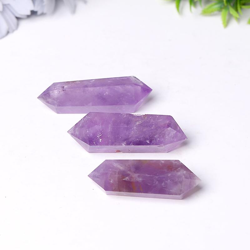 Natural Amethyst Double Terminated Points Wholesale Crystals