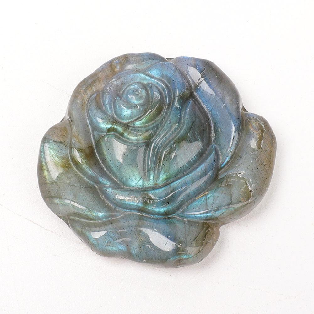 Labradorite Rose Flower Carvings Wholesale Crystals