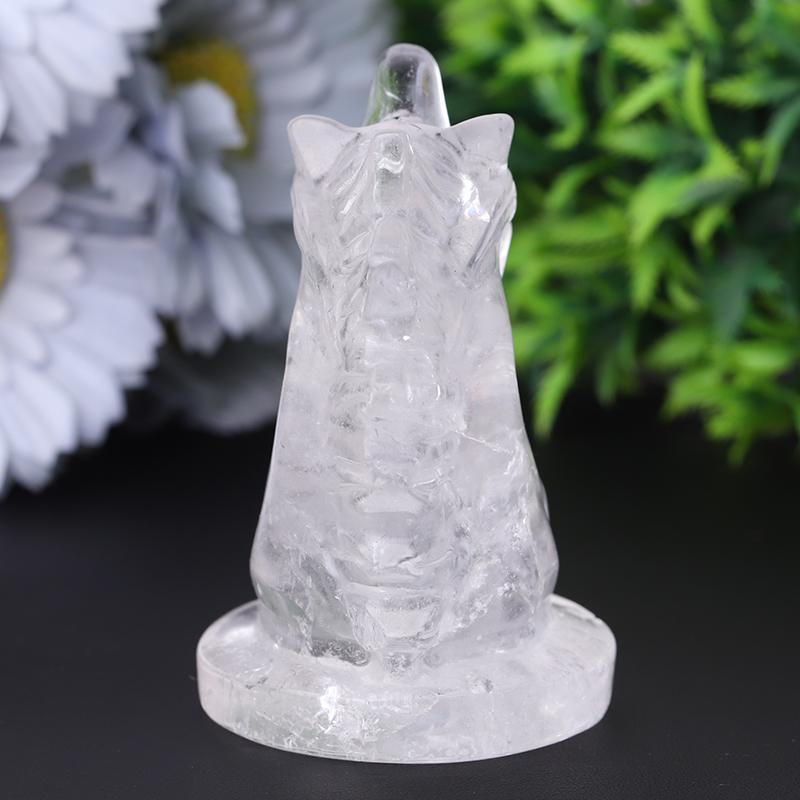 3" Clear Quartz Unicorn Crystal Carvings Wholesale Crystals