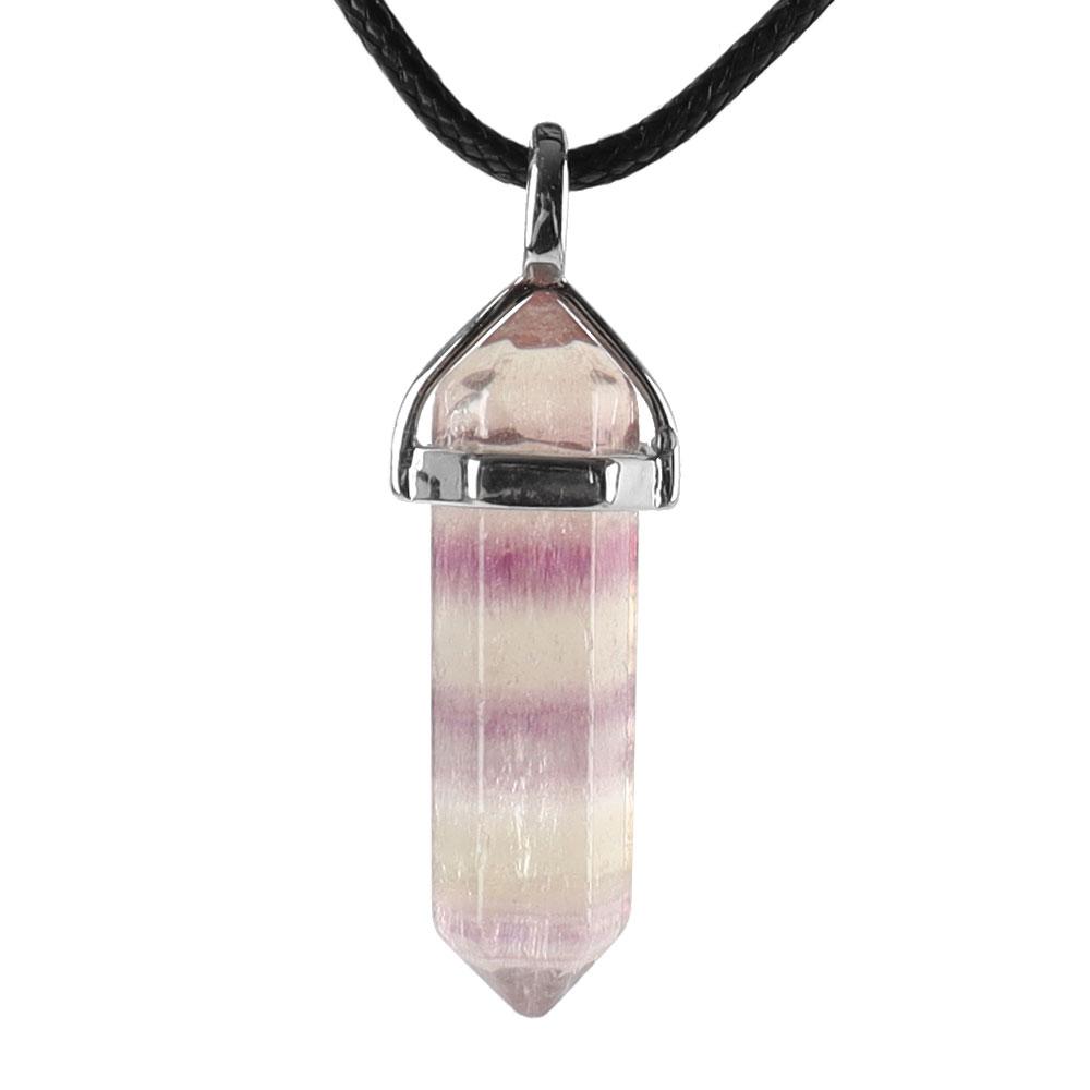 Natural Semi-Precious Gemstone Crystal Healing Hexagonal Point Chakra Pendant Wholesale Crystals