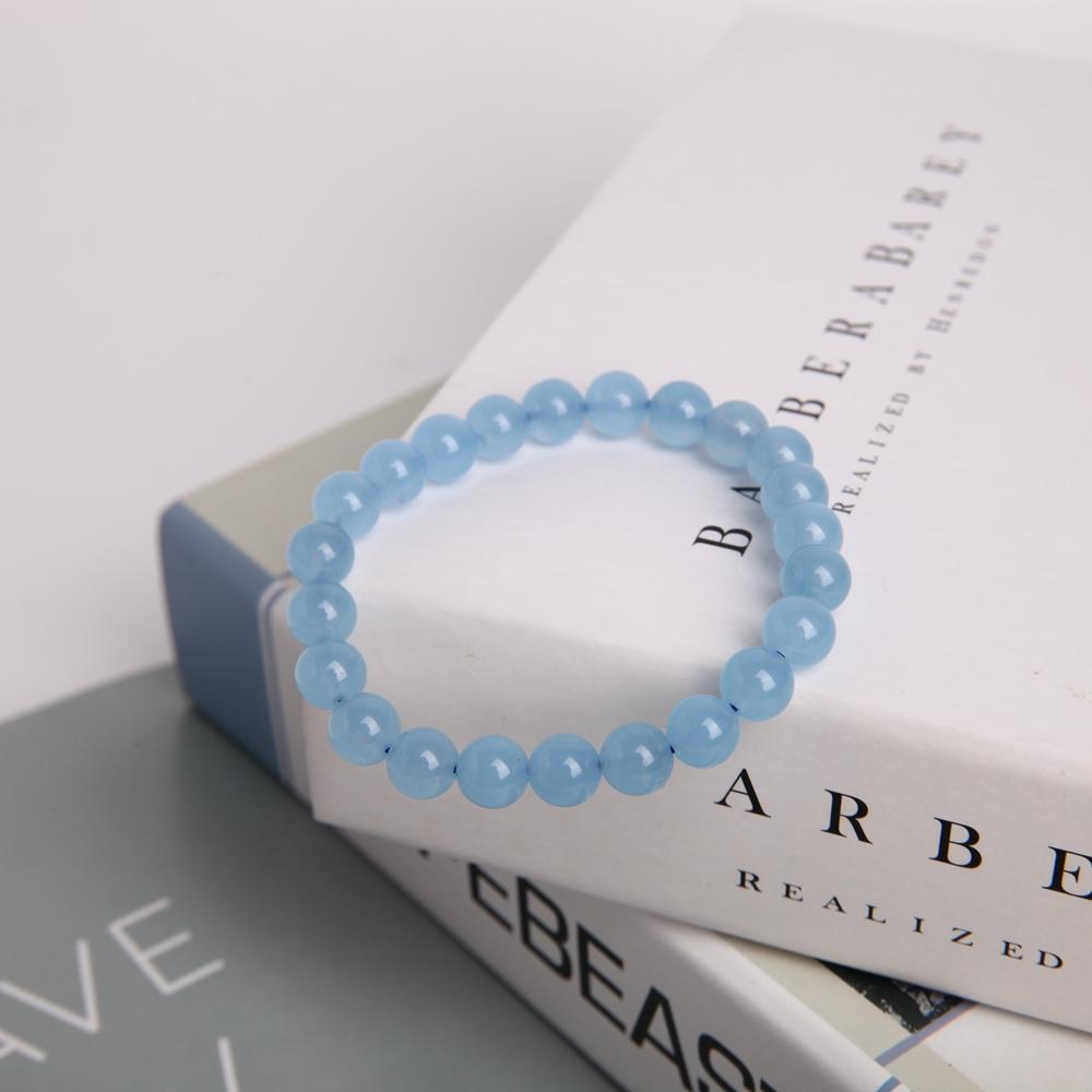 8mm Blue Chalcedony Crystal Bracelet Wholesale Crystals