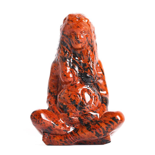 Mahogany Earth Mother Goddess Crystal Carving Statue Wholesale Crystals