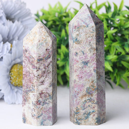 2.5"-4.5" Ruby in Kyanite Crystal Tower Wholesale Crystals