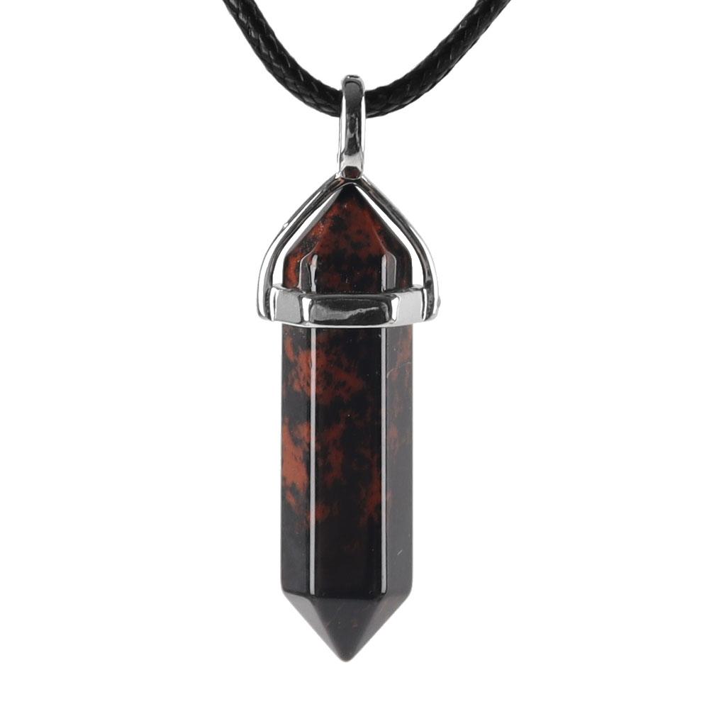 Natural Semi-Precious Gemstone Crystal Healing Hexagonal Point Chakra Pendant Wholesale Crystals