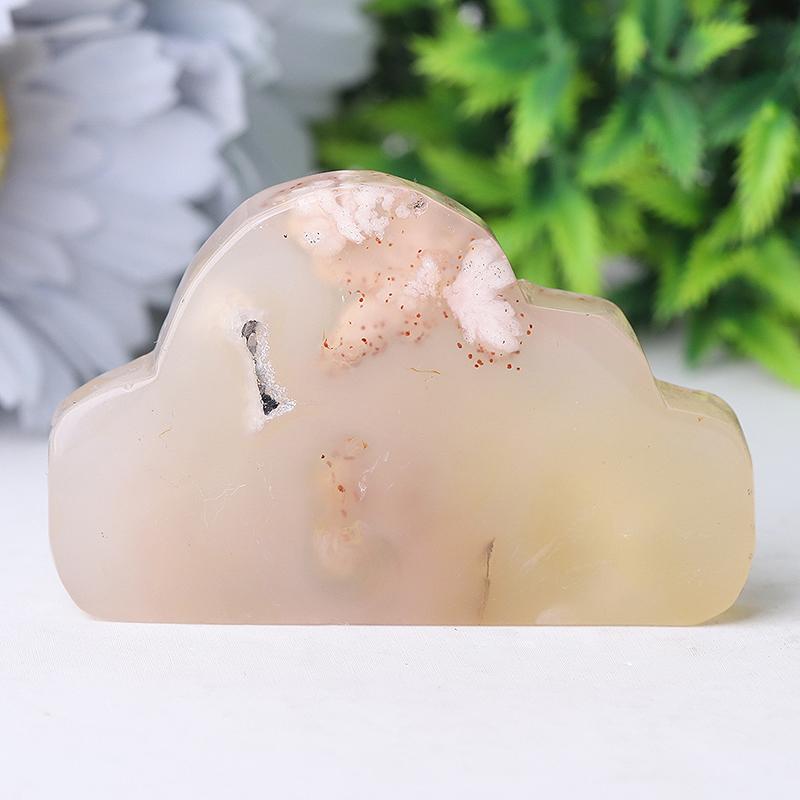 2.65" Flower Agate Cloud Crystal Carvings Wholesale Crystals