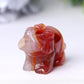 2" Wholesale Natural High Quality Beautiful Hand Carved Carnelian Elephant Crystal Figurine For Decoration Wholesale Crystals