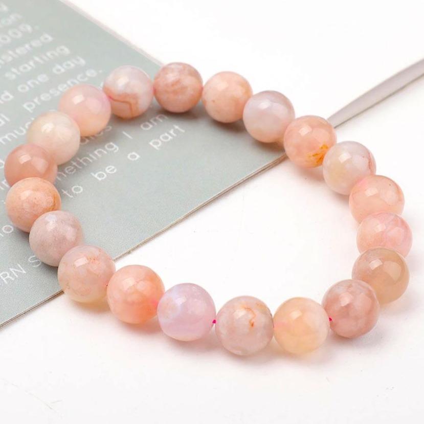 9.5mm Flower Agate Bracelet Wholesale Crystals