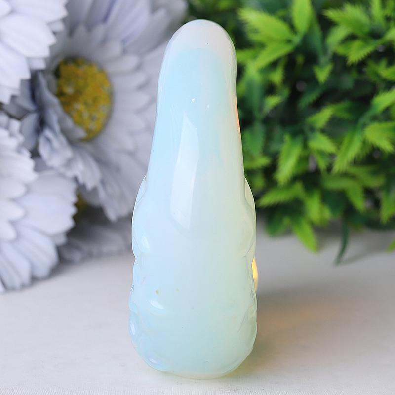 3" Opalite Moon with Rabbit Crystal Carvings Wholesale Crystals