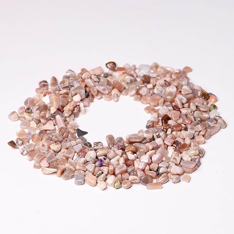 0.1kg 7-9mm Peach Moonstone Chips Crystal Chips for Decoration Wholesale Crystals