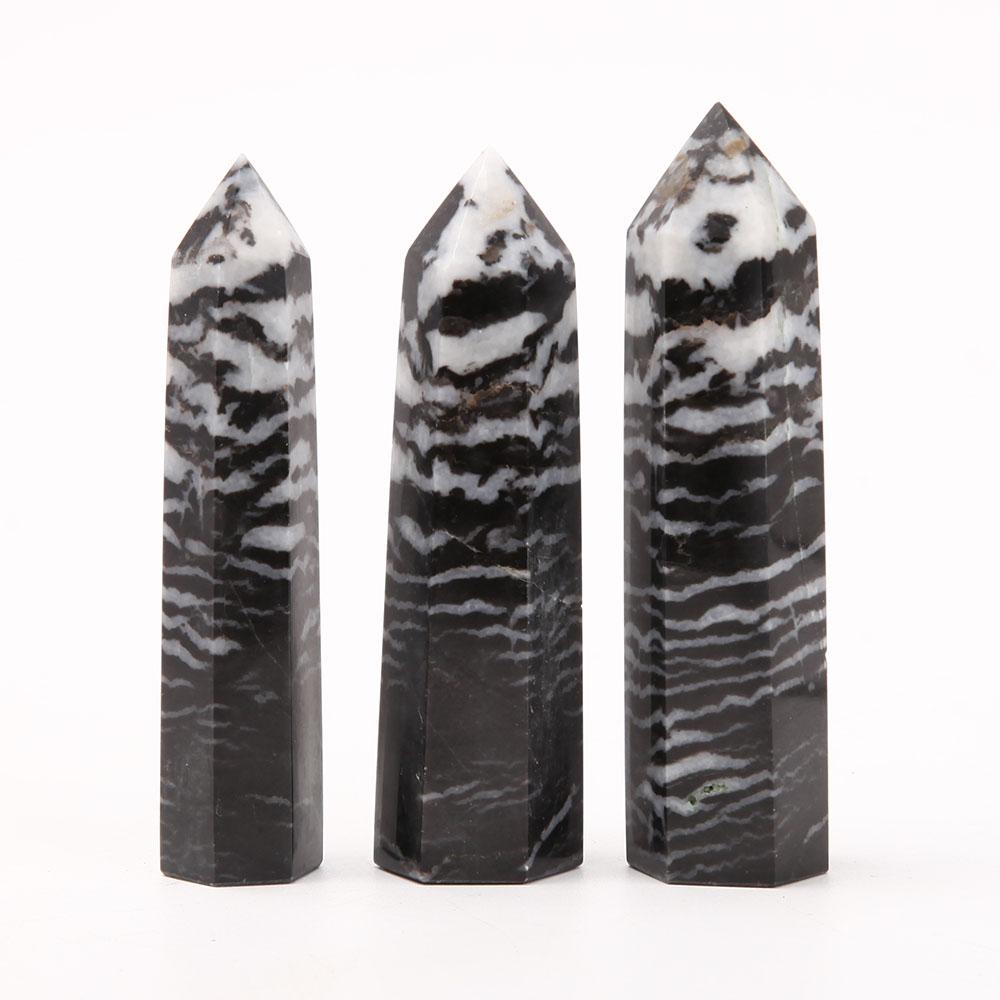 Set of 3 Zebra Jasper Crystal Points Wholesale Crystals