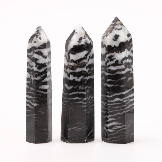 Set of 3 Zebra Jasper Crystal Points Wholesale Crystals