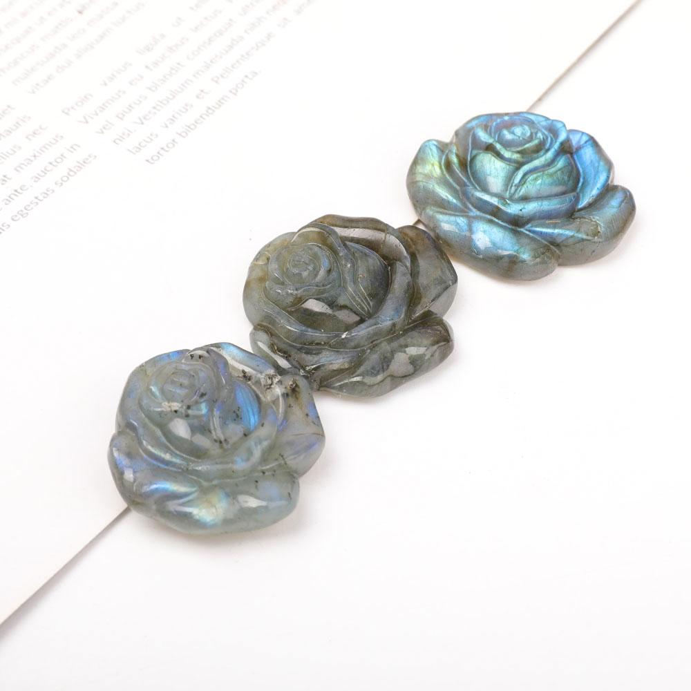 Labradorite Rose Flower Carvings Wholesale Crystals