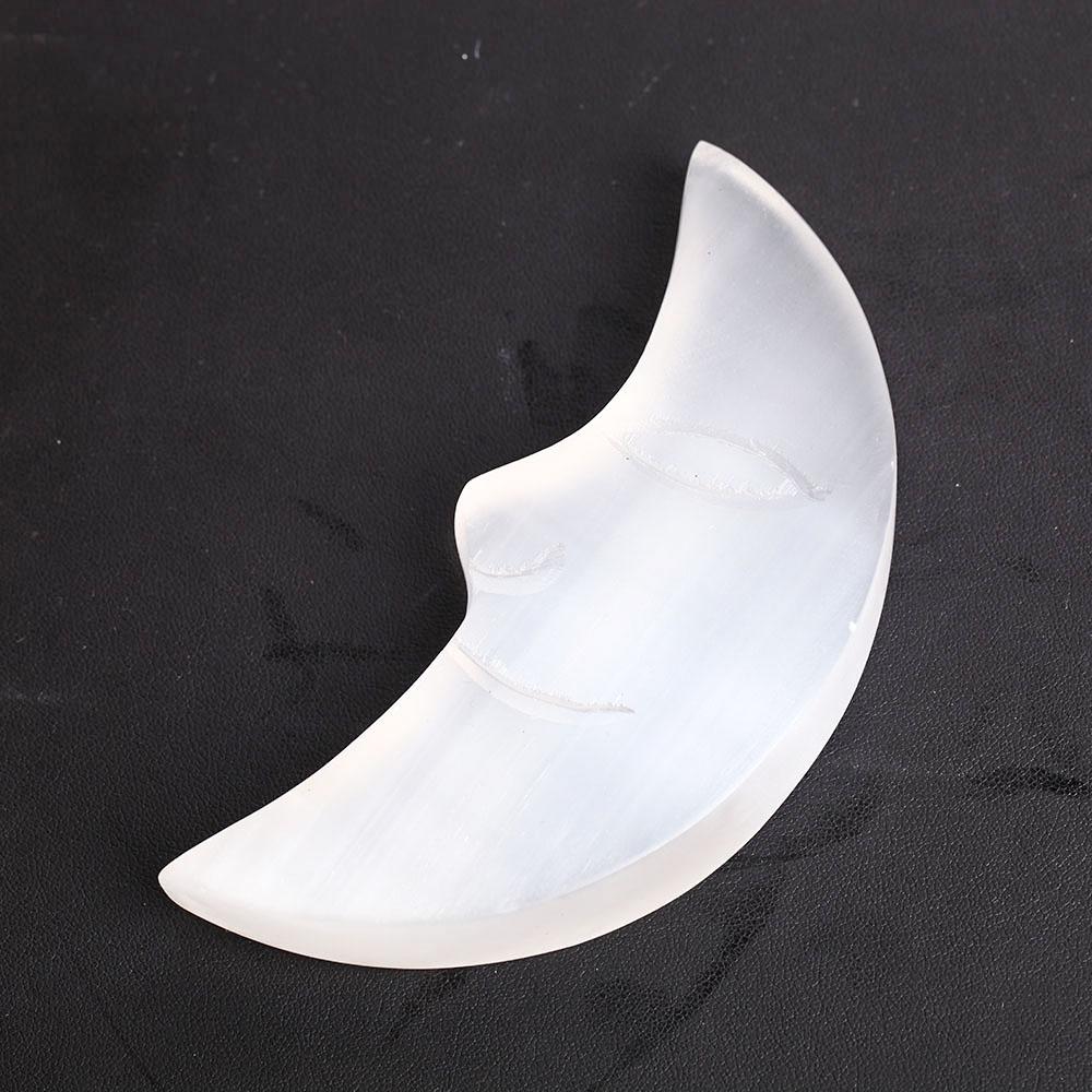 Selenite Crystal Carving Moon 3.5" Wholesale Crystals