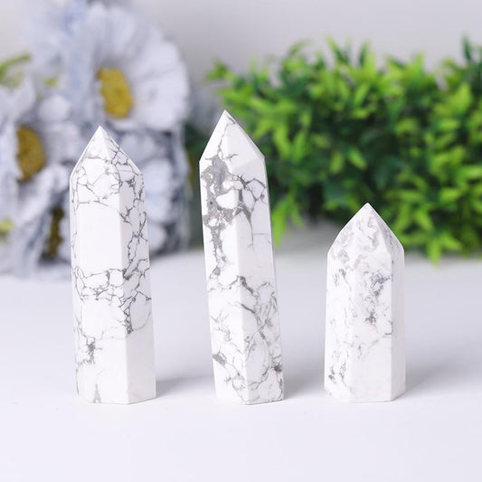 Wholesale Howlite Point Healing Tower Wholesale Crystals